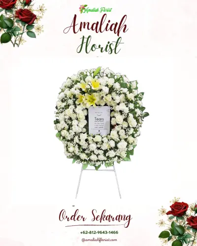 Krans Bunga Duka Cita di Sendangrejo